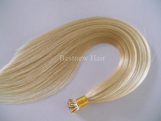 LUMMY Hair 16-24inches Prebonded Stick I - Tip INDIAN REMY Hair Extensions 1g/s 100s/pc #60 Platinum Blonde