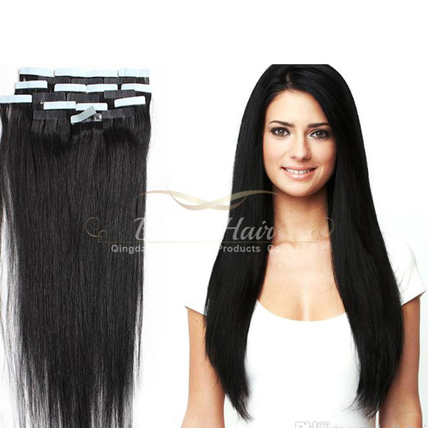 Brazilian Human Hair PU Tape Skin Hair Extensions Grade 8A Human Hair Extensions Bellahair 2.5g/pc,40pcs DHL 