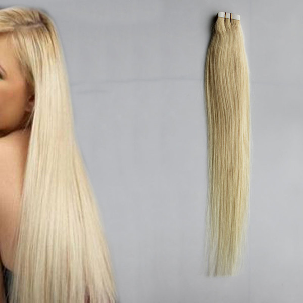 100g Tape In Human Hair Extensions Straight 1b# 2# 4# 6# 613# blonde Tape In Extensions 40pcs Remy Tape In Hair Extensions