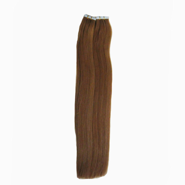 27# Blonde Hair Extensions Tape In Human Hair Extensions 10-24 Inch Straight Tape In Hair Skin Weft Salon Style 40pcs