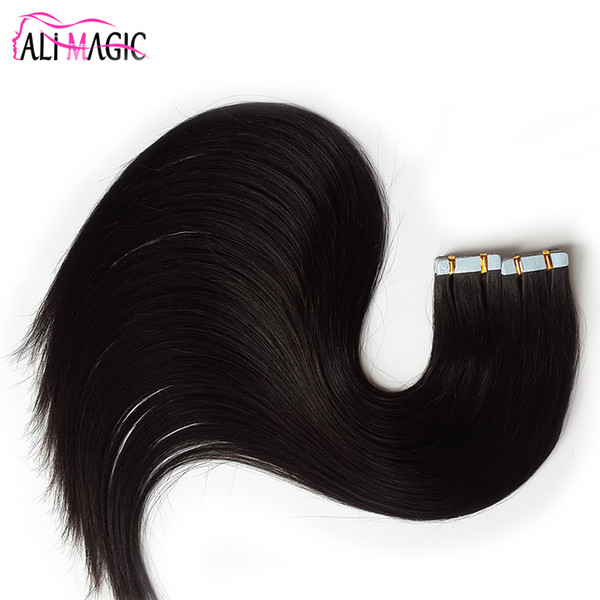 Tape Hair Extensions double drown 40Pcs/Set 16'' Tape In Human Hair Extensions Cheap aplique de cabelo humano