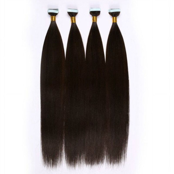 613 PU Skin Weft Hair Extensions Brazilian Human Hair Extension 2.5g piece 40pcs set Tape in Hair Extensions Straight