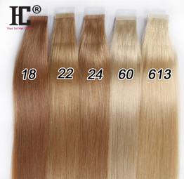 50g 20pcs 18 inch 22 inch Tape in Human Hair Extensions Indian remy straight skin weft tape hair extension