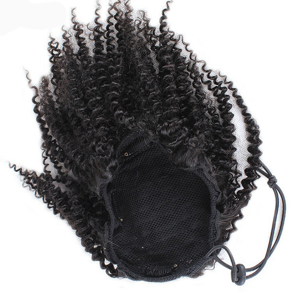 Raw Virgin Horsetail Cuticle Aligned Deep Body Wave Unprocessed Human Hair Natural Afro Kinky Straight Curly Drawstring Ponytail