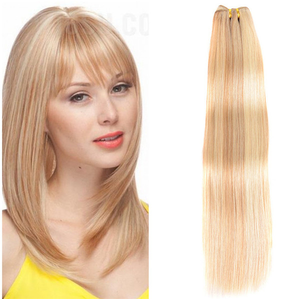 Silk Straight Honey Blonde With Blonde Hair 27 613 Mixed Hair Piano 3 Bundles Malaysian Virgin HairFor Wedding