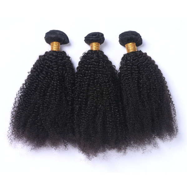 Afro Kinky Human Hair Bundles For Black Women Afro Kinky Curly Peruvian Virgin Hair Extensions 3pcs 100g/pc