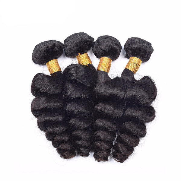 Salon Products Virgin Hair Loose Wave Hair Extension 3 Bundles Loose Wave Curly Weave Loose Curly Virgin Hair Factory Price Free Gifts