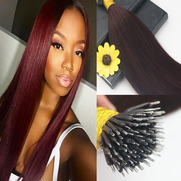 Straight Hair Pure Color 99J Brazilian Remy Hair 14-30