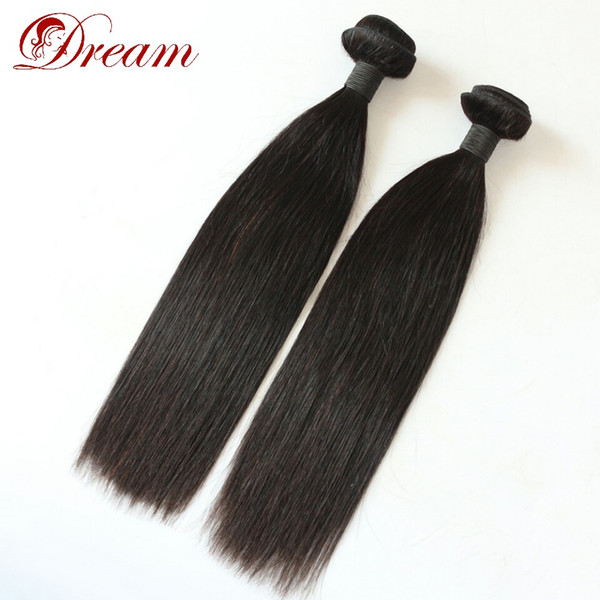 Dream 9A Unprocessed Virgin Human Hair Natural Color Silky Straight Wefts Weaves Bundles Unprocessed Hair 8-28