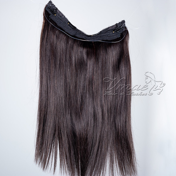 Malaysian Straight Flip In Halo Hair extensions Hair 12 - 30 Inch 1Pcs Set 120g 140g 160g Halo Non-remy Lady Human Hair Extensions