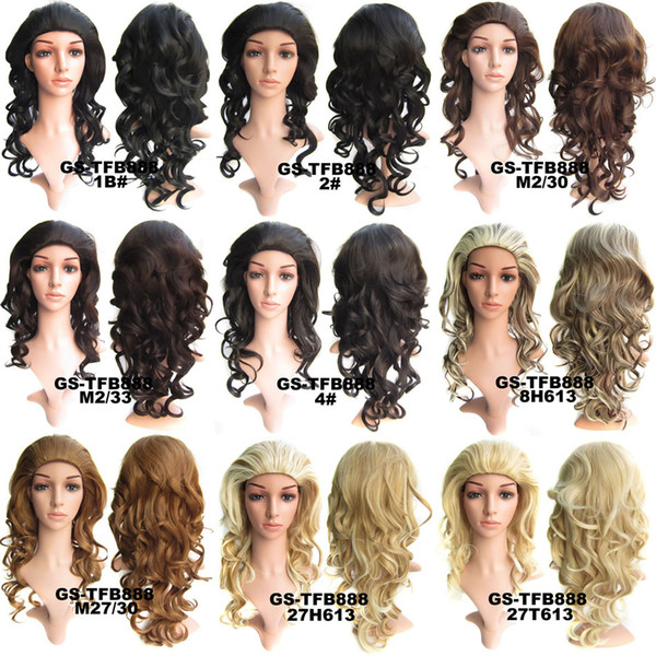 Fantasy 24 Inches Deep Wave Half Synthetic Hair Thick Natural Fiber Long High Temperature Fiber Hair Extensions