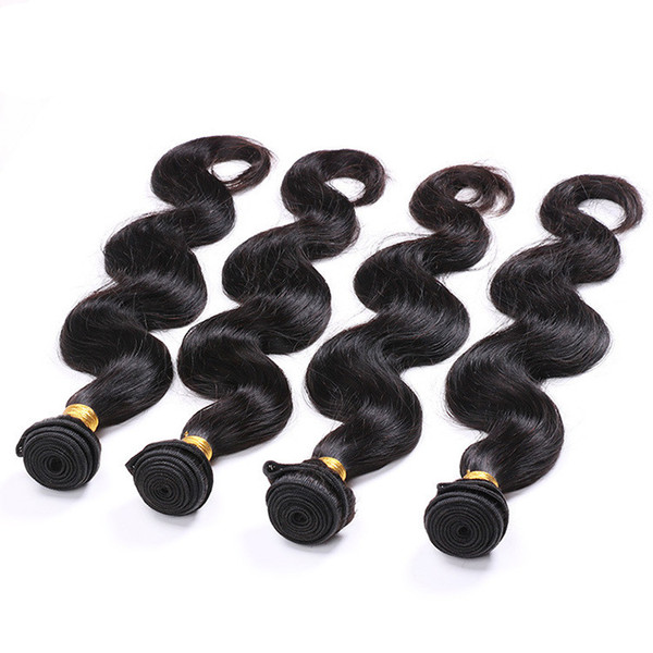 Z&F Brazlian Virgin Hair Weft 8-30 inch Black Virgin Remy Hair Body Wave Human Hair Retail Wholesale #BZHW01