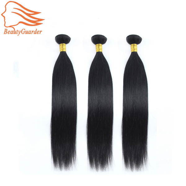 7A Malaysian Hair Straight 100% Unprocessed Brazilian Virgin Human Hair 3 Bundles Peruvian Indian Straight Virgin Hair Weave Natural Color