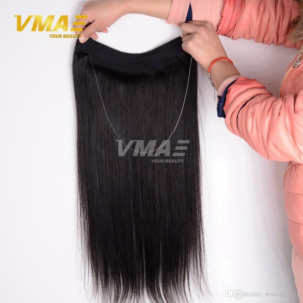 Brazilian Straight Flip In Colors extensions Hair 12 - 30 Inch 1Pcs Set 120g 140g 160g Halo Non-remy Lady Human Hair Extensions