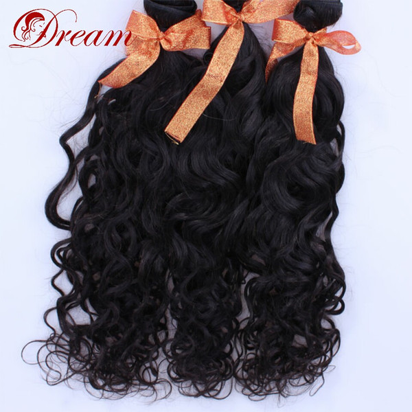 Dream 8A Unprocessed Virgin Human Hair Natural Color Natural Curly Wefts Weaves Bundles Unprocessed Hair 8-30