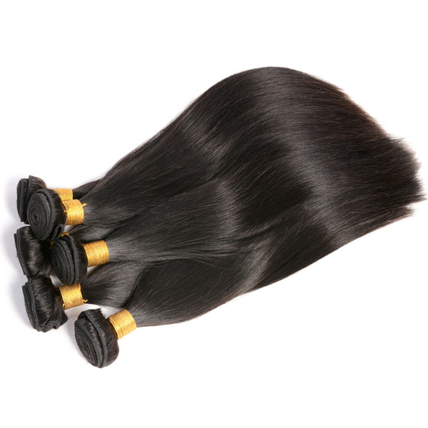 8A Mink Peruvian Virgin Silk Straight Human Hair Extension Human Hair Weaves Hair Bundles Deals Free Shippiing Wholesale Factory Price