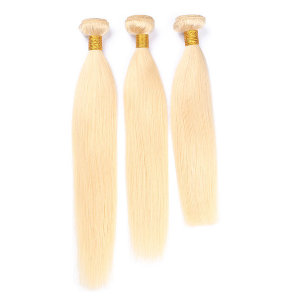 New Arrive Human Hair Weaves 613 Blonde Virgin Hair Extensions 3Pcs/Lot Silky Straight Hair Extensions Double Weft