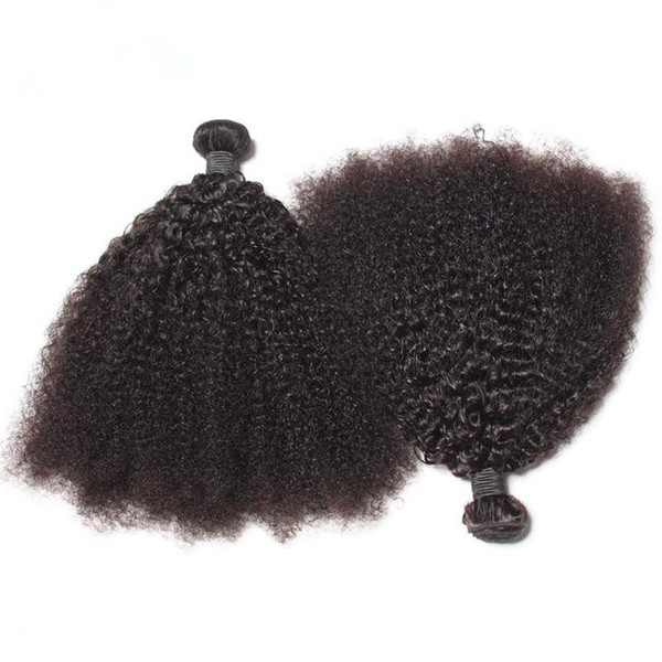 Brazilian Afro Kinky Curly Bundles Human Hair Weft Natural Black Remy Hair Extensions for Black Women Afro Kinky Curly Hair