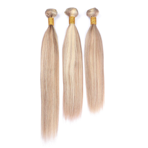 Mixed Color Honey Blonde and Blonde Color Hair Mixed 27/613 Piano Hair Extension 3Pcs/Lot Blonde Hair Extension For Sale