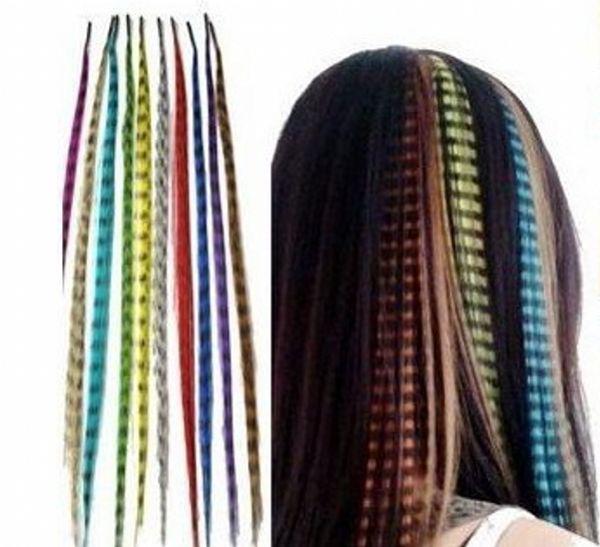 Party Use Colorful Real Natural Feathers Hair Extension Feather Extensions 10colors Mix 50pcs