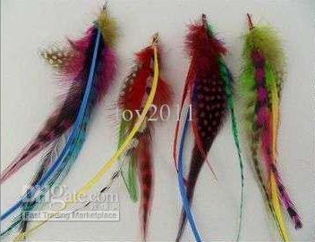 1000pcs Real Natural Feather Hair Extension Feathers DIY + 500 pieces beads + A Plier + A needle