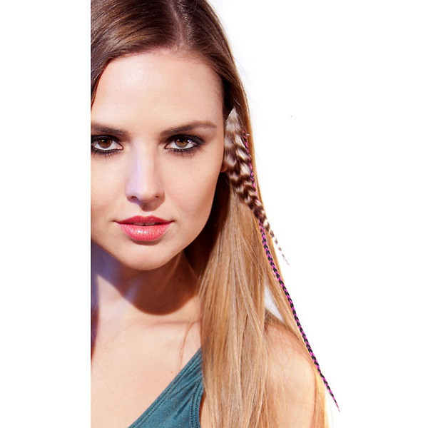 Colorful grizzly rooster feather hair extension cheap hair Jewelry clip in hair extensions Free Shipping