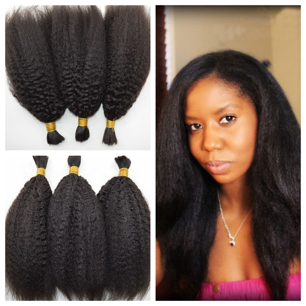 Human Braiding Hair Bulk No Weft Kinky Straight Brazilian Human Hair Natural Human Hair Bundles G-EASY