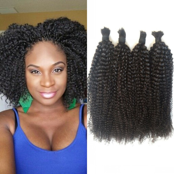 100% Unprocessed Human Braiding Hair Bulk No Weft Peruvian Kinky Curly Bulk Human Hair For Braiding G-EASY