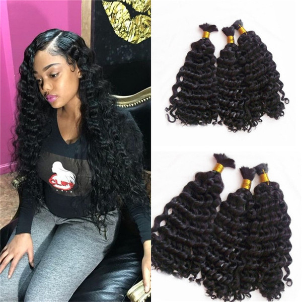 Hair Bulks 3 Bundles Natural Black Burmese Human Bulks Hair For Braiding No Weft Top Grade FDshine Hair