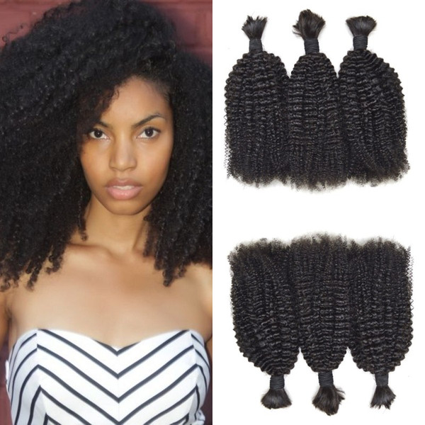 100% Natural Human 3 Bundles Afro Kinky Curly Hair Extensions Bulk Hair For Black Women Wholesale Price FDshine HAIR