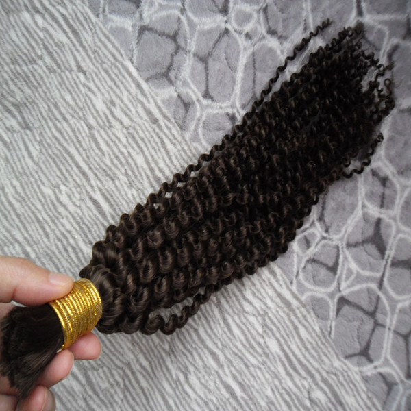 Human hair bulk for braiding 1pcs 100g kinky curly Hair unprocessed natural black Human Braiding Hair Bulk No Attachment Bulk