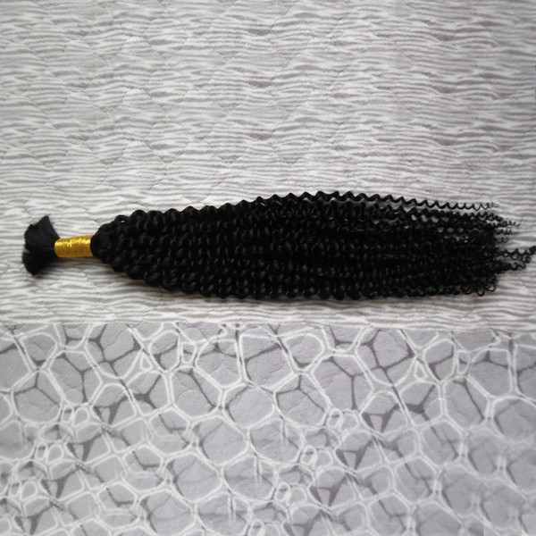 Mongolian Kinky Curly Hair Bulk Afro Kinky Curly Braiding Hair 100g Blonde Human Braiding Hair Bulk