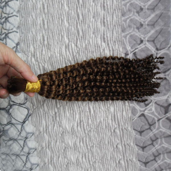 4B4C Mongolian Afro Kinky Curly Bulk 100g No Weft Human Hair Bundles mongolian kinky curly bulk hair