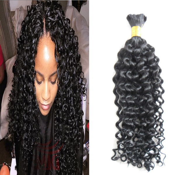 kinky afro hair bulk 1 Bundles Human Braiding Hair Bulk No Weft Peruvian Bundles Braiding Hair Extensions