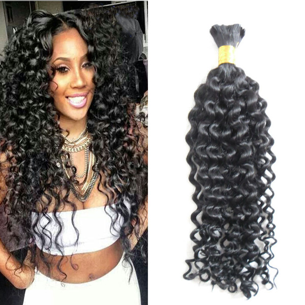 afro kinky bulk hair 1 Bundles brazilian braiding hair bulk no weft 100G no weft human hair bulk for braiding