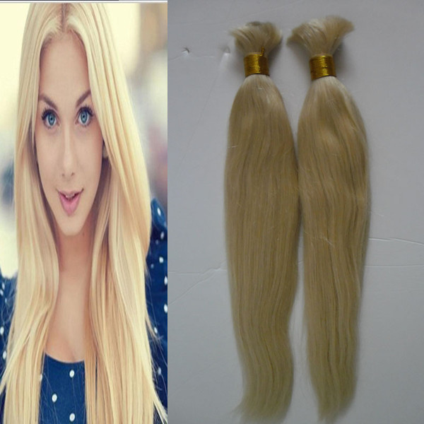 Brazilian Straight hair 2pcs human braiding hair bulk 200g human hair for braiding bulk no attachment