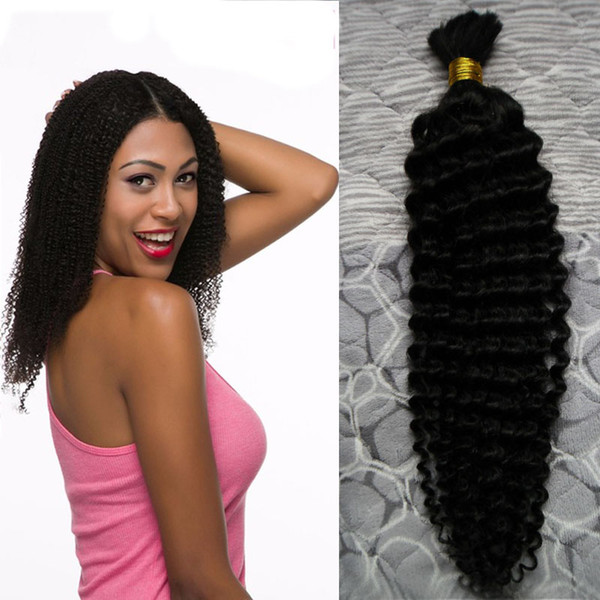 Peruvian kinky curly Bulk Human Hair For Braiding 1 Bundle 10 to 30 Inch Natural Hair Extensions 100G human braiding hair