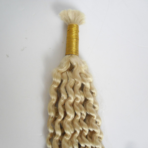 no weft 1pcs Human Hair Curly Wholesale Lots Bulk Human Braiding Hair Bulk Single Bundles Bulk Human Hair For Braiding