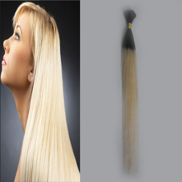 Human Hair Bulk For Full Head No Weft 10- 30Inch Hair For Braiding T1B/613 two tone ombre Bundles Human Braiding Hair Bulk