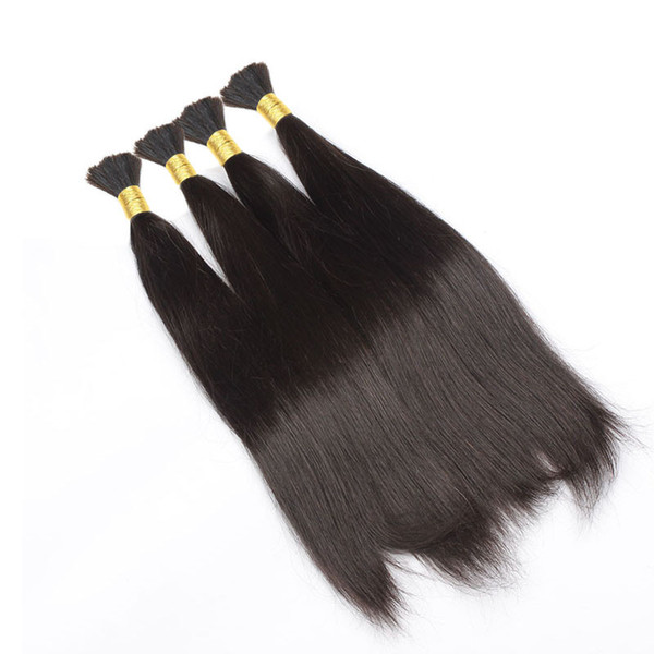 8A Brazilian Human Hair Bulk For Hair Extensions Silky Straight 12-30inch Brazilian Human Braiding Hair Drop 