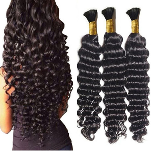 Loose Deep Wave Human Braiding Hair Bulk No Weft Crochet Braids with Curly Human Hair for Micro Braids Deep Curly Bulk Braiding Hair