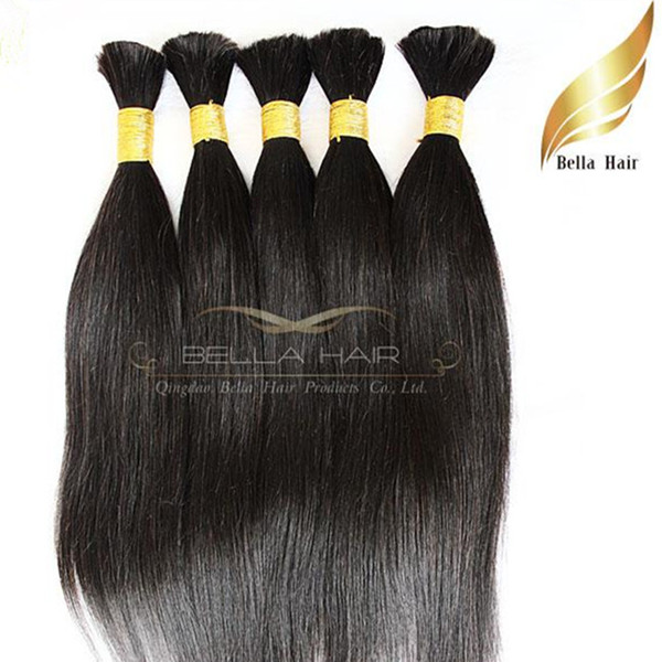 18 20 22 24 26 inch Natural Color Straight Hair Bulks Unprocessed Brazilian Human Bulk Hair 3 Bundles Hair Extensions 