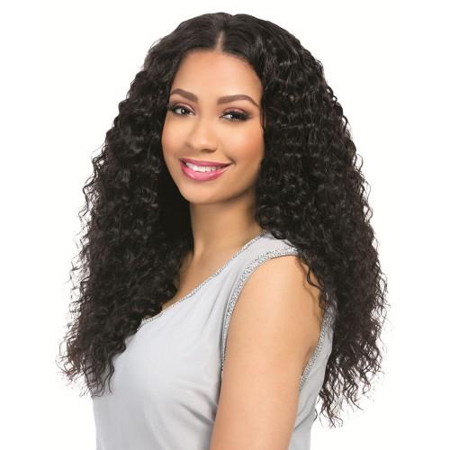 Lucky Queen Deep Wave Bundles with Closure Peruvian Hair Weave Bundles and Lace Closure Non-Remy Human Hair Extensions Natural Color