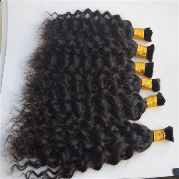 Human Hair Bulk No Attachment Cheap Brazilian Natural Wave Hair in Bulk Hair for Braiding No Weft 3 Bundles Deal