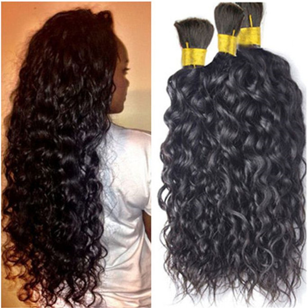 8A Brazilian Human Hair Bulk For Hair Extensions Natural Wave 12-32inch Brazilian Braiding Hair Drop 