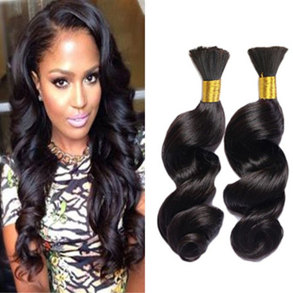 Unprocessed Human Hair Bulk Malaysian Bulk Braiding Hair Loose Wave Hair Style In stock Fast 