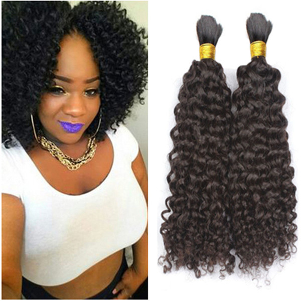 Top 8A Kinky Curly Brazilian Hair in Bulk No Attachment Cheap Curly Bulk Human Hair For Braiding 3 Bundles Deal