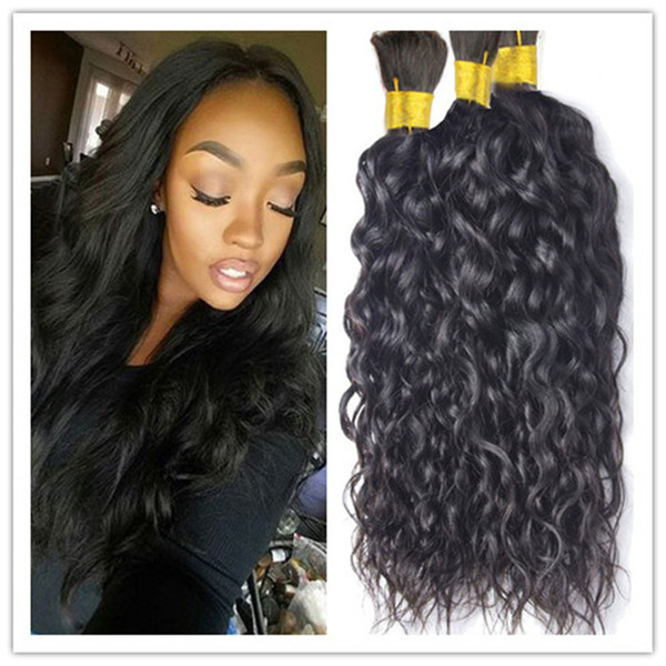 Malaysian Natural Wave Hair Bulk 3Pcs Lot Grade 8A Unprocessed Human Hair Bulk No Weft Can Be Dyed No Shedding