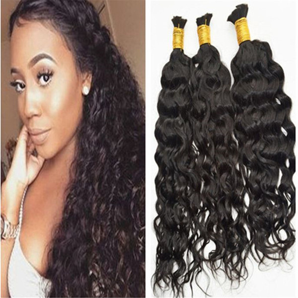 3pcs lot Brazilian Human Hair Natural Wave Bulk Human Braiding Hair No Weft Bulk Hair Extensions