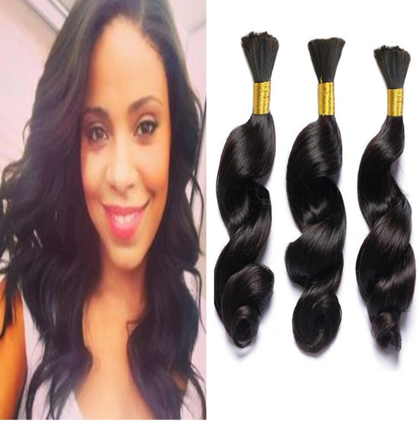 8A Human Loose Wave For Braiding Bulk Hair Brazilian No Weft Loose Curly Braiding Hair Bulk Mixed Length No Attachment